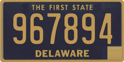 DE license plate 967894
