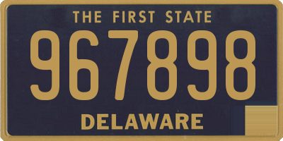 DE license plate 967898