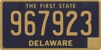 DE license plate 967923