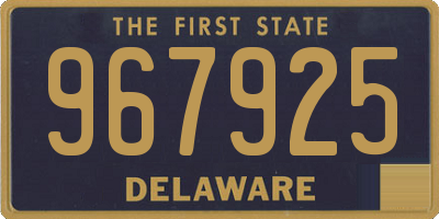 DE license plate 967925