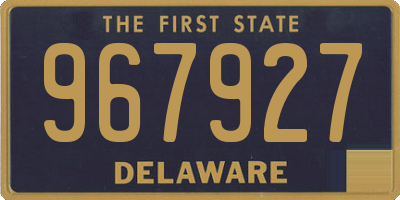 DE license plate 967927