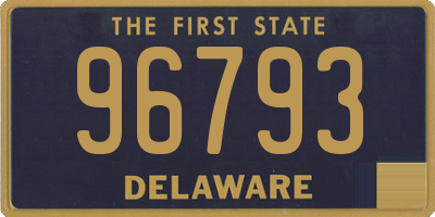 DE license plate 96793