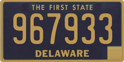 DE license plate 967933