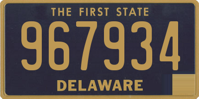 DE license plate 967934