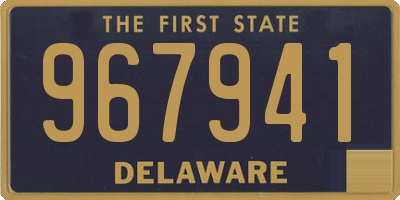 DE license plate 967941