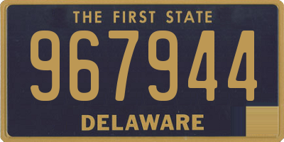 DE license plate 967944