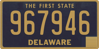 DE license plate 967946