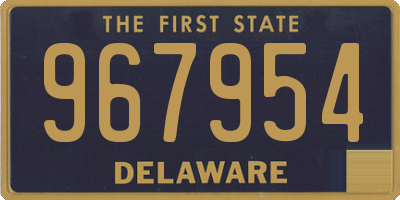 DE license plate 967954