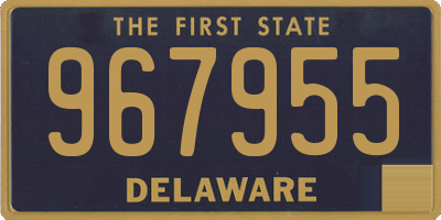 DE license plate 967955