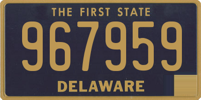 DE license plate 967959