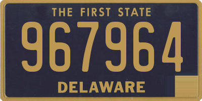 DE license plate 967964