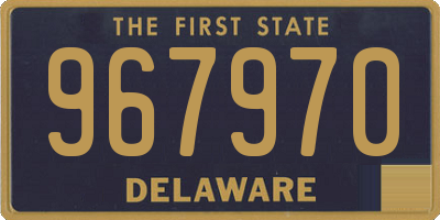 DE license plate 967970