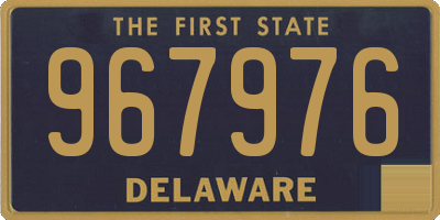 DE license plate 967976