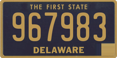 DE license plate 967983