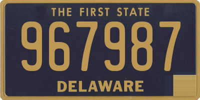DE license plate 967987