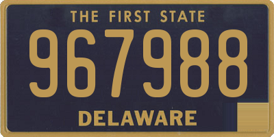 DE license plate 967988