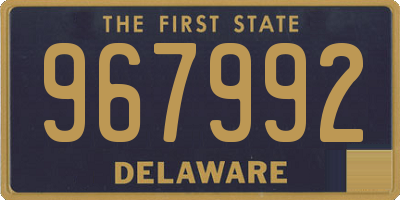 DE license plate 967992