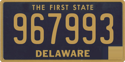 DE license plate 967993