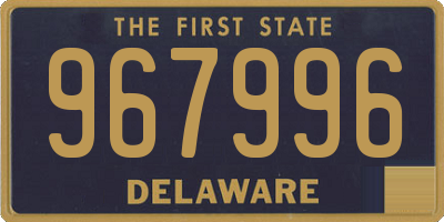 DE license plate 967996