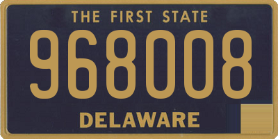 DE license plate 968008