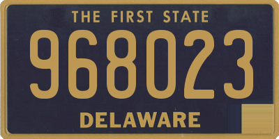 DE license plate 968023
