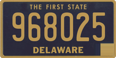 DE license plate 968025