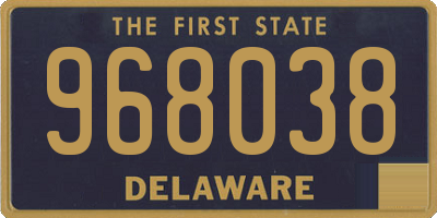 DE license plate 968038