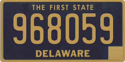 DE license plate 968059