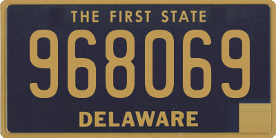 DE license plate 968069
