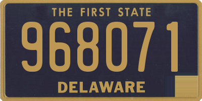 DE license plate 968071