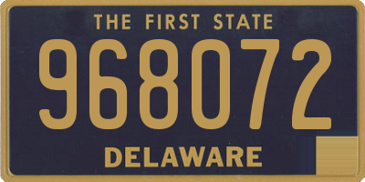 DE license plate 968072