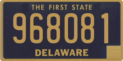 DE license plate 968081