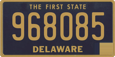 DE license plate 968085