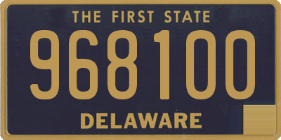 DE license plate 968100