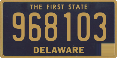 DE license plate 968103