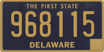 DE license plate 968115