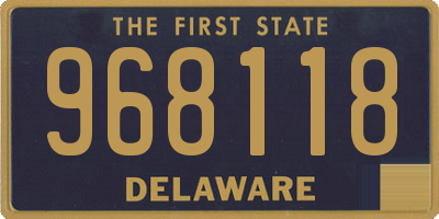 DE license plate 968118