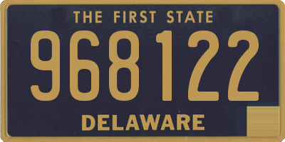 DE license plate 968122