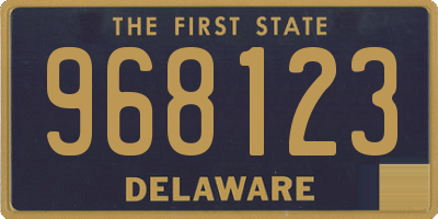 DE license plate 968123
