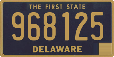 DE license plate 968125