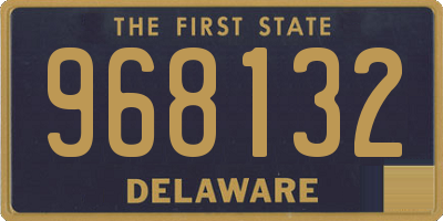 DE license plate 968132