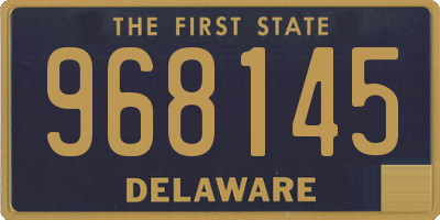 DE license plate 968145