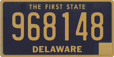 DE license plate 968148