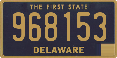 DE license plate 968153