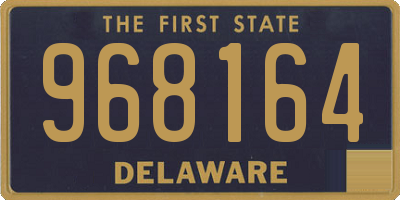 DE license plate 968164