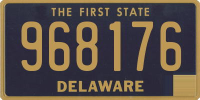 DE license plate 968176