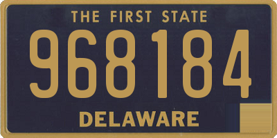 DE license plate 968184