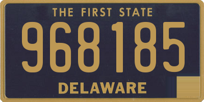 DE license plate 968185
