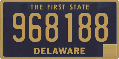 DE license plate 968188