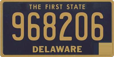 DE license plate 968206